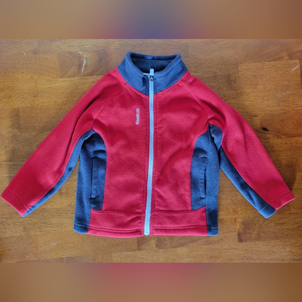 Reebok Toddler Fleece Zip- Up Jacket Red Size 2T